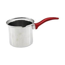 No-7 Çelik Cezve Kırmızı Kulp Bx40 Çok Renkli