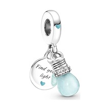 Nur Silver Parlayan Gece Lambası Gümüş Charm - NUR-CM00398