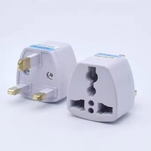 Amerikan, İngiltere, Dubai, Hong Kong, Irlanda, Kıbrıs Seyahat Fişi Adaptörü Tip G Plug Adapter Üniversal 3 Pinli İngiliz Fiş Tersi 1 Adet Es5150 Çok Renkli