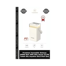 Premium Taşınabilir Batarya 60000 Mah Trm-1061 Beyaz 22,5w Yedek Güç Seyahat Gücü Hızlı Şarj Çok Renkli