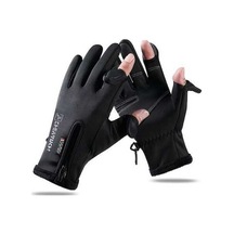 Pazly Kışlık Su Geçirmez Rüzgar Koruyucu Eldiven - Dokunmatik Ekran Uyumlu Sıcak Tutan Siyah Eldiven, M