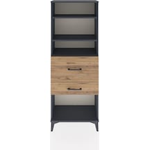 Arges Dolap 3 Raflı 2 Çekmeceli 60x30x163 Antrasit-çam Antrasit