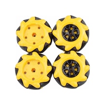 Mecanum Tekerlek Seti 60Mm-K - Sarı 4 Adet