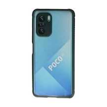 Poco F3 Kılıf Miami Şeffaf Silikon - Koyu Yeşil Bz8683140208820