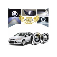 Ford Focus 3 Uyumlu, Universal Mercekli Led Angel Sis Farı, 76mm Beyaz Renk