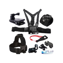 Gopro Eken Sjcam Kafa Bandı Göğüs Kemeri 10 Parça Set Gplus St010