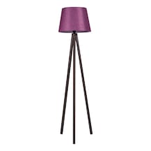 Üç Ayaklı Lambader Tripod Konik Mürdüm Başlık Kahve Ayak Ly648