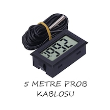 Dijital Iç Veya Dış Sıcaklık Ölçer Ev Termometre - 5 Metre Problu