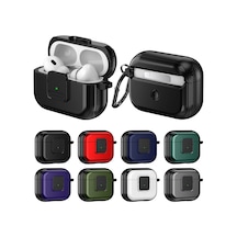 Airpods Uyumlu 3 Tpu + Pc Kablosuz Kulaklık Kılıfı İçin Manyetik Anahtarlı Kırmızı