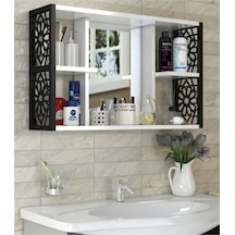 Aynalı Banyo Dolabı Siyah Diğer
