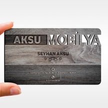 Kişiye Özel Mesleki Mobilya Dekorasyon Ahşap Kartvizit (Model 2-5