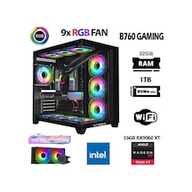 Xaser Lexus X800 i5-14400F 32 GB 1 TB M.2 NVMe SSD 16 GB RX9060XT Free Dos Masaüstü Oyuncu Bilgisayarı