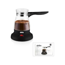 Cam Elektrikli Cezve Türk Kahve Makinesi - 5fincan 500ml Kablosuz Kullanım- 360 Döner 600w Scm-2981