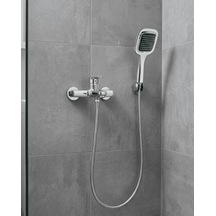 Ers Siyah Duş Seti El Duşu Başlığı Spiral Hortum Dayanıklı Banyo Duş Aksesuarı Çok Renkli