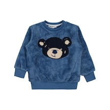 Civil Boys Ayı Nakışlı 2-5 Yaş Sweatshirt - Mavi İndigo