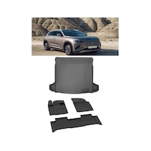 Sahler Togg T10x 2023 Ve Sonrası 4.5d Premıum Paspas 3d Rizline Bagaj Havuzu Set