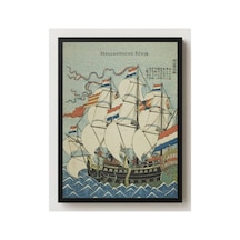 Ukiyo-e Hollanda Gemisi Nagasaki Baskısı Çerçevesiz Poster 21x30 Cm A4 Japon Sanatı Ukiyo-e Tablo