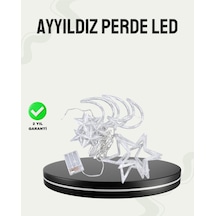 Prizli Yıldız Ay Perde Led Işık Ev Ve Organizasyon Dekoru Renkli 42531271