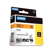 Dymo Rhino Pro Etiketi Renkli Vinil 12 Mmx5.5 Mt Turuncu Üzerine Siyah 18435 Diğer