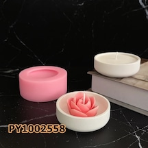 Pk1002558 - Silikon Kalıp Mum Kalıbı Yuvarlak Mini Mum Kabı Renksiz