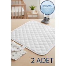 2'li Sıvı Geçirmez Kapitone Bebek Alt Değiştirme Pedi 50 x 70 CM Alt Açma