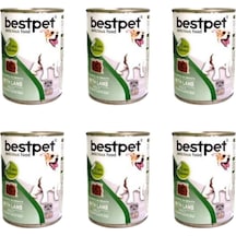 Bestpet Kuzu Etli Jöleli Köpek Konservesi 415 Gr 6'lı Ekonomik Avantaj Paketi