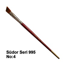 Südor Seri 995 Yan Kesik Yağlı Boya-Akrilik Boya Fırçası No 4