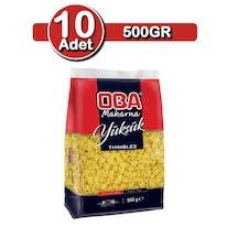 Oba Yüksük Makarna 500 G X 10 Adet Çoklu Aile Paketi