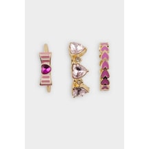 Defacto Kadın Kalp Desenli 3lü Yüzük E4048axnsgd1 Çok Renkli