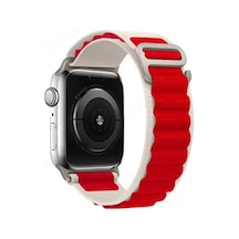 Watch 42mm Mountain Kordon - Beyaz-kırmızı