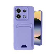 Xiaomi Redmi Note 13 Pro 5g Kılıf Kelvin Kartvizitli Silikon - Lila -