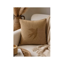 Punch Nakışlı Kırlent Kılıfı 45x45 Cm Kırlangıç Home Çapa Çiçek Desenli Hardal-hardal-kırlangıç Hardal-hardal-kırlangıç