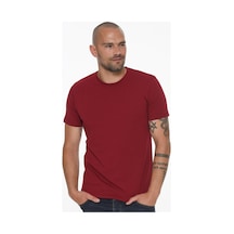 T8569 Dewberry Bisiklet Yaka Erkek T-shırt-koyu Bordo