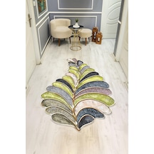 Modern Lazer Kesim Dijital Baskı Kaymaz Taban Halı H0416 Renkli