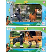 Ks Games Trt Çocuk Doru 24 Parça 2 Li Frame Puzzle/Yapboz Set