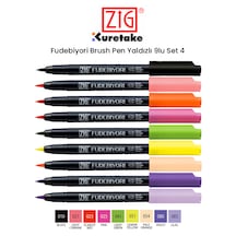 Zig Fudebiyori Brush Pen Yaldızlı 9Lu Set 4