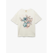 Koton Ekru Kız Çocuk T-shirt 5skg10437ak Ekru