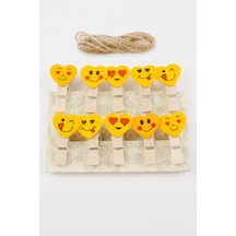 10 - 757 - Adet Emoji Süs - Nazblsmm - Mandal Sarı 10 Adet