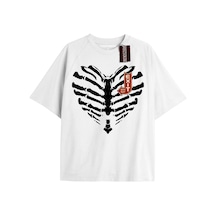 Adrift Unisex Erkek/kadın Kalp Kaburga T-shirt Siyah Kod 77 Siyah