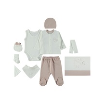 Bebbek Miss Baby Zıbın Setleri - Kahverengi Kahve-ekru