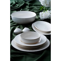 Doralie Gold 6 Kişilik 29 Parça Yemek Takımı Beyaz