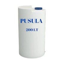 Pusula Su Depoları Polietilen 200 LT Beyaz Dikey Su Deposu / Vanalı