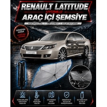 Renault Latitude Araç Ön Cam Güneşliği Katlanabilir Şemsiye Oto Güneşlik Uv Korumalı Gölgelik Araba Oto Şemsiyesi