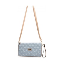 Silver & Polo Silver Polo Mavi - Ten Monogram Kadın Çapraz Çanta Sp1291