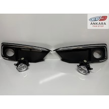 Honda Civic Fc5 2019-2021 Makyajlı Kasa Sis Lamba Ve Kapak Takımı Krom Tip-ön Sağ-sol Ledli 2 Sis-2 Kapak