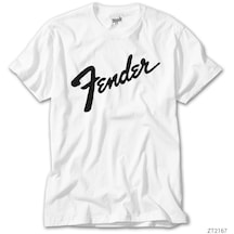 Fender Logo 3 Beyaz Tişört