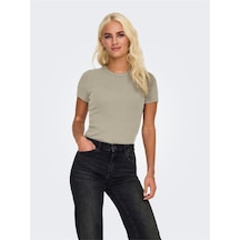 Only Onlval S/s O-neck Top Cc Jrs Kadın Bej T-shirt - O15339774
