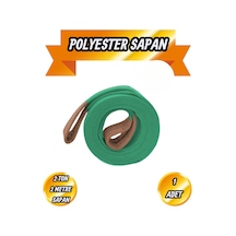 Sapan Polyester Spanzet 2 Ton 2 Metre Su Yeşili Sağlam Yük Kaldırma Taşıma İndirme Halat