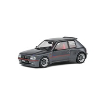 1:43 Ölçek Solido 1989 Peugeot 205 Dımma Black Diecast Metal Minyatür Model Araba 10cm