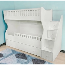 Lugo Tamamı Mdf Lake Boyalı Yavrulu 3lü Ranza B